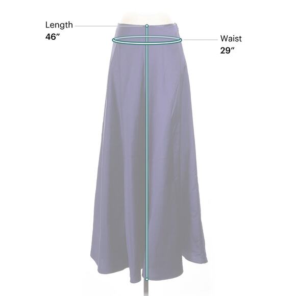 NWT VTG Ralph Lauren Long Full Maxi Formal Gown Skirt Royal Purple Silk Sz 8 - Picture 2 of 3